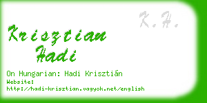 krisztian hadi business card